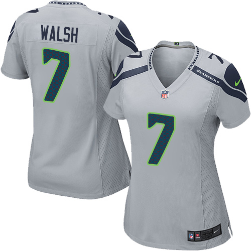 Women's Nike Seattle Seahawks #7 Blair Walsh Game Grey Alternate NFL Jersey