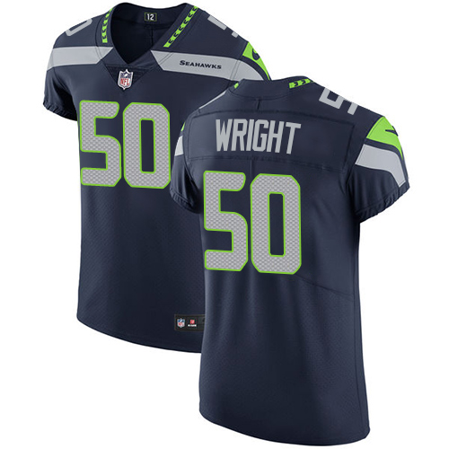 Men's Nike Seattle Seahawks #50 K.J. Wright Navy Blue Team Color Vapor Untouchable Elite Player NFL Jersey