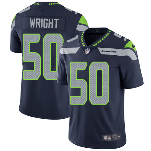 Men's Nike Seattle Seahawks #50 K.J. Wright Navy Blue Team Color Vapor Untouchable Limited Player NFL Jersey