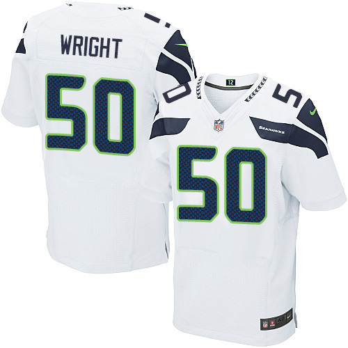 Men's Nike Seattle Seahawks #50 K.J. Wright Elite White NFL Jersey