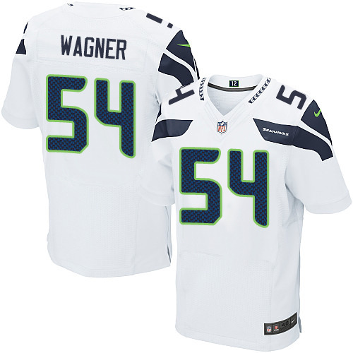 Men's Nike Seattle Seahawks #54 Bobby Wagner Elite White NFL Jersey