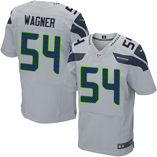 Men's Nike Seattle Seahawks #54 Bobby Wagner Elite Grey Alternate NFL Jersey