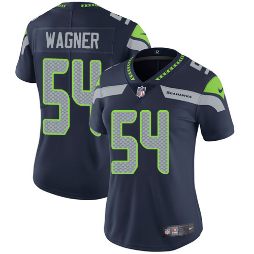 Women's Nike Seattle Seahawks #54 Bobby Wagner Navy Blue Team Color Vapor Untouchable Limited Player NFL Jersey