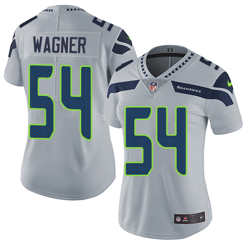 Women's Nike Seattle Seahawks #54 Bobby Wagner Grey Alternate Vapor Untouchable Elite Player NFL Jersey