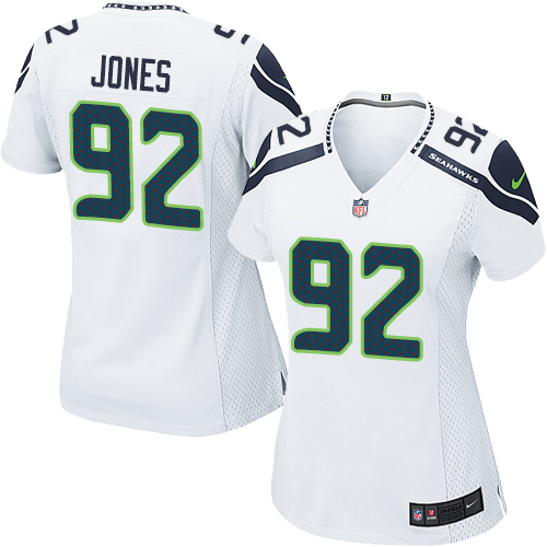 Women's Nike Seattle Seahawks #92 Nazair Jones Game White NFL Jersey