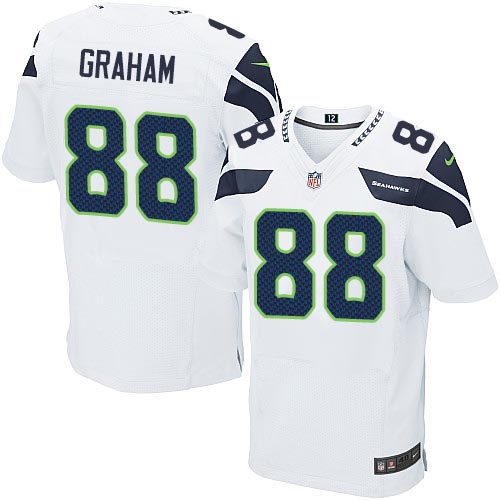 Men's Nike Seattle Seahawks #88 Jimmy Graham Elite White NFL Jersey