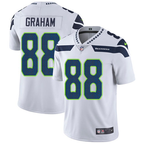 Men's Nike Seattle Seahawks #88 Jimmy Graham White Vapor Untouchable Limited Player NFL Jersey