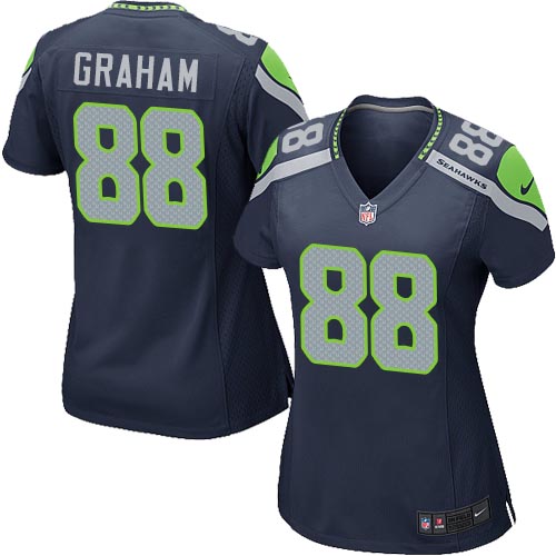 Women's Nike Seattle Seahawks #88 Jimmy Graham Game Navy Blue Team Color NFL Jersey