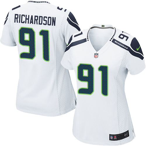 Women's Nike Seattle Seahawks #91 Sheldon Richardson Game White NFL Jersey