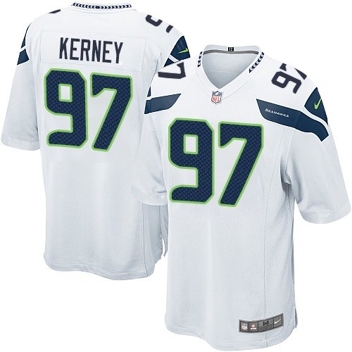 Men's Nike Seattle Seahawks #97 Patrick Kerney Game White NFL Jersey