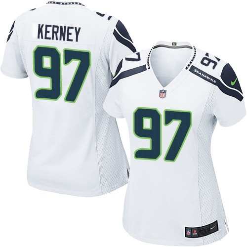 Women's Nike Seattle Seahawks #97 Patrick Kerney Game White NFL Jersey