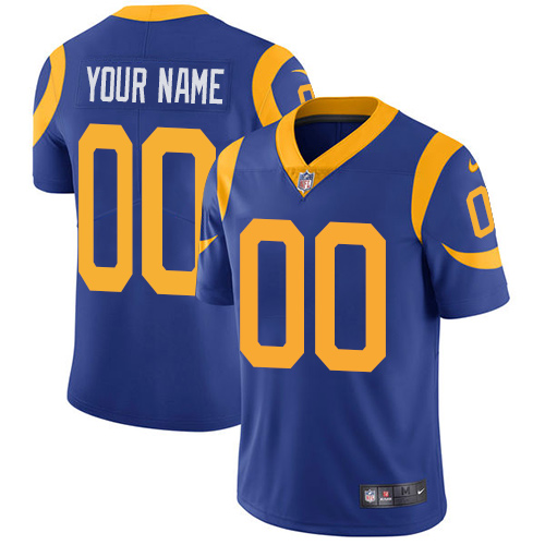 Men's Nike Los Angeles Rams Customized Royal Blue Alternate Vapor Untouchable Custom Limited NFL Jersey