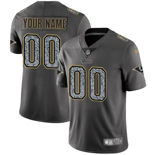 Men's Nike Los Angeles Rams Customized Gray Static Vapor Untouchable Limited NFL Jersey