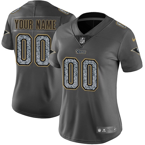 Women's Nike Los Angeles Rams Customized Gray Static Vapor Untouchable Limited NFL Jersey