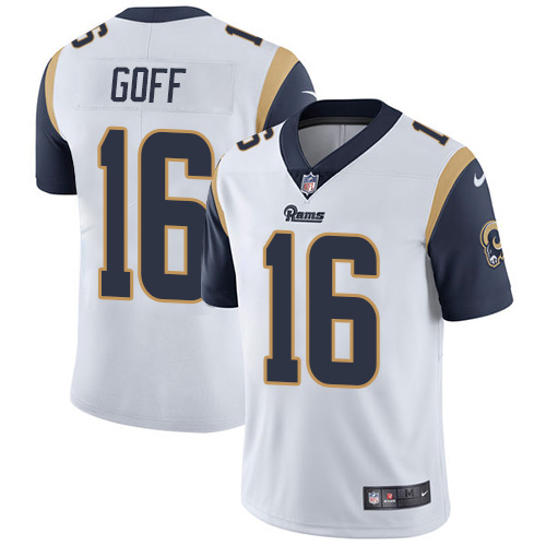 Men's Nike Los Angeles Rams #16 Jared Goff White Vapor Untouchable Limited Player NFL Jersey