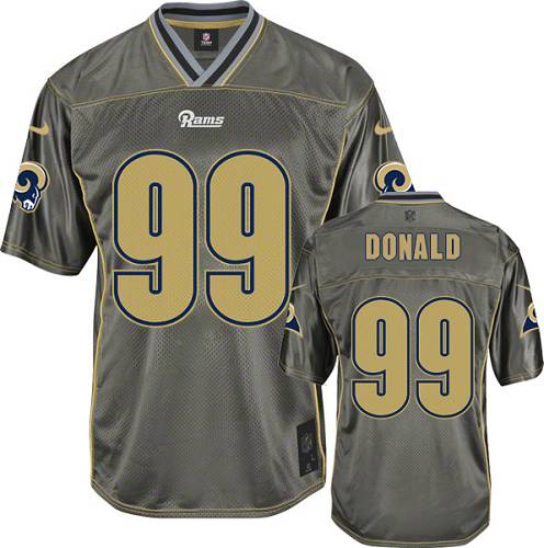 Men's Nike Los Angeles Rams #99 Aaron Donald Limited Grey Vapor NFL Jersey
