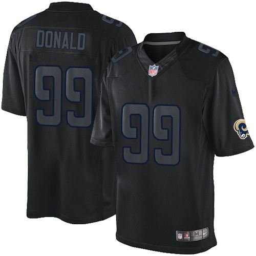 Men's Nike Los Angeles Rams #99 Aaron Donald Limited Black Impact NFL Jersey