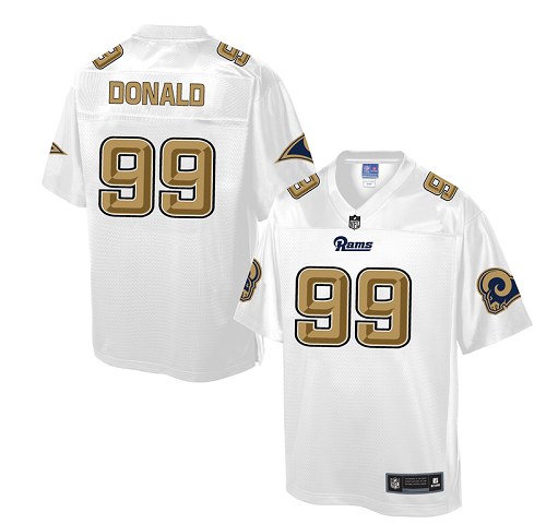 Men's Nike Los Angeles Rams #99 Aaron Donald Game White Pro Line Fashion NFL Jersey