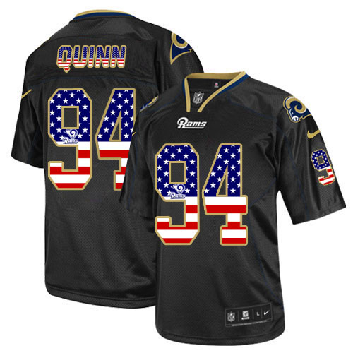 Men's Nike Los Angeles Rams #94 Robert Quinn Limited Black USA Flag Fashion NFL Jersey