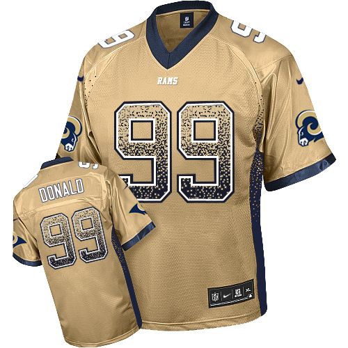 Men's Nike Los Angeles Rams #99 Aaron Donald Limited Gold Drift Fashion NFL Jersey