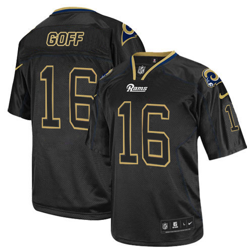 Men's Nike Los Angeles Rams #16 Jared Goff Limited Lights Out Black NFL Jersey