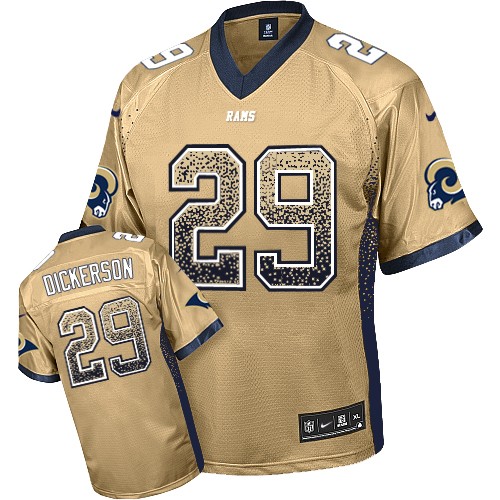 Men's Nike Los Angeles Rams #29 Eric Dickerson Limited Gold Drift Fashion NFL Jersey