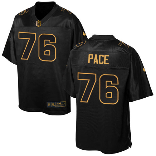 Men's Nike Los Angeles Rams #76 Orlando Pace Elite Black Pro Line Gold Collection NFL Jersey
