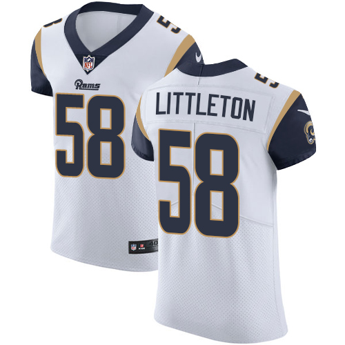 Men's Nike Los Angeles Rams #58 Cory Littleton White Vapor Untouchable Elite Player NFL Jersey