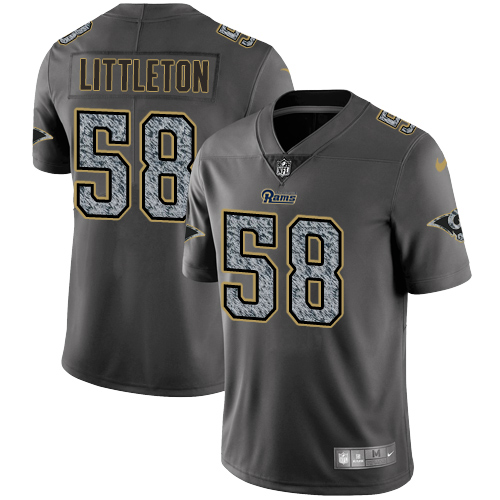 Men's Nike Los Angeles Rams #58 Cory Littleton Gray Static Vapor Untouchable Limited NFL Jersey