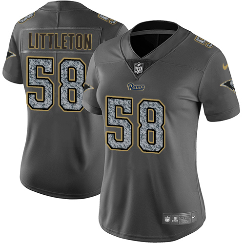 Women's Nike Los Angeles Rams #58 Cory Littleton Gray Static Vapor Untouchable Limited NFL Jersey