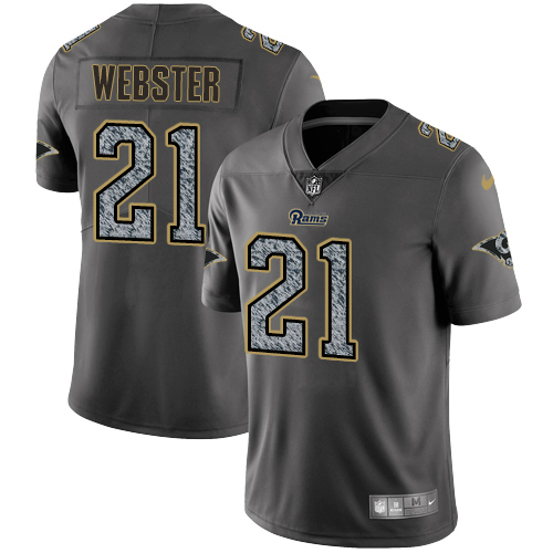 Youth Nike Los Angeles Rams #21 Kayvon Webster Gray Static Vapor Untouchable Limited NFL Jersey
