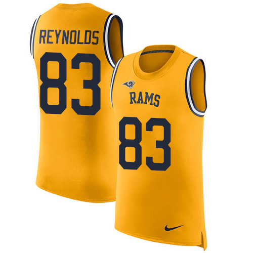 Men's Nike Los Angeles Rams #83 Josh Reynolds Limited Gold Rush Player Name & Number Tank Top NFL Jersey