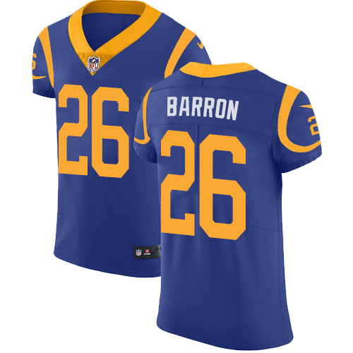 Men's Nike Los Angeles Rams #26 Mark Barron Royal Blue Alternate Vapor Untouchable Elite Player NFL Jersey