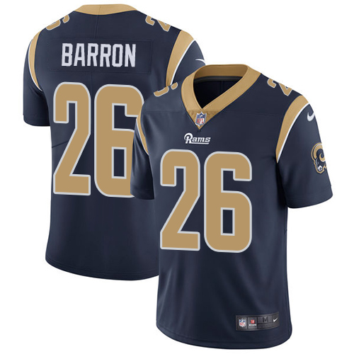 Men's Nike Los Angeles Rams #26 Mark Barron Navy Blue Team Color Vapor Untouchable Limited Player NFL Jersey