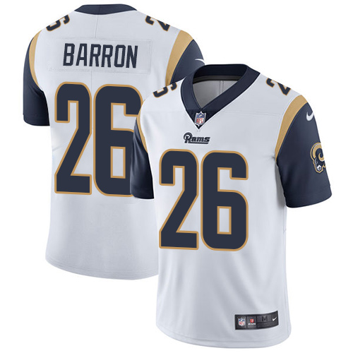 Men's Nike Los Angeles Rams #26 Mark Barron White Vapor Untouchable Limited Player NFL Jersey