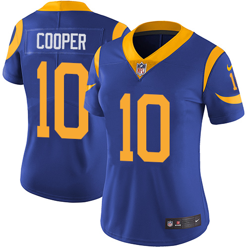 Women's Nike Los Angeles Rams #10 Pharoh Cooper Royal Blue Alternate Vapor Untouchable Limited Player NFL Jersey