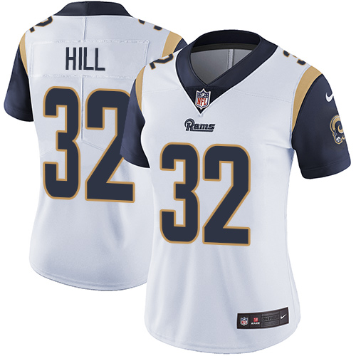 Women's Nike Los Angeles Rams #32 Troy Hill White Vapor Untouchable Limited Player NFL Jersey