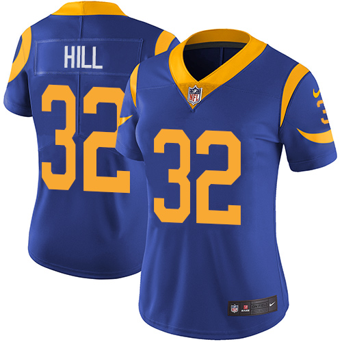 Women's Nike Los Angeles Rams #32 Troy Hill Royal Blue Alternate Vapor Untouchable Limited Player NFL Jersey