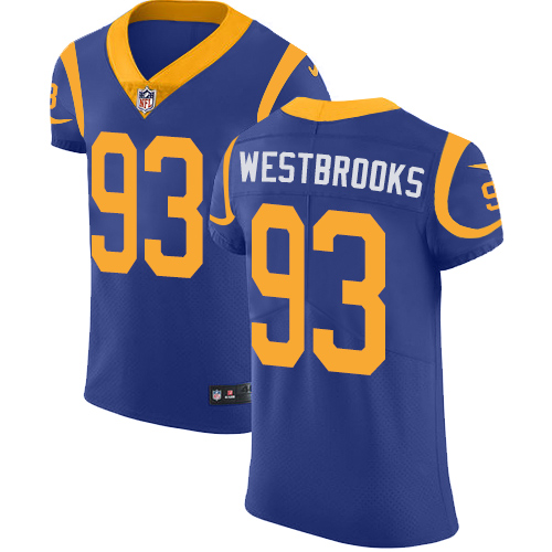 Men's Nike Los Angeles Rams #93 Ethan Westbrooks Royal Blue Alternate Vapor Untouchable Elite Player NFL Jersey