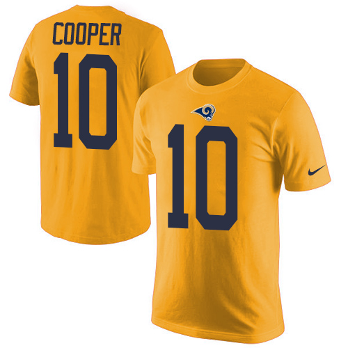Men's Nike Los Angeles Rams #10 Pharoh Cooper Gold Rush Pride Name & Number T-Shirt