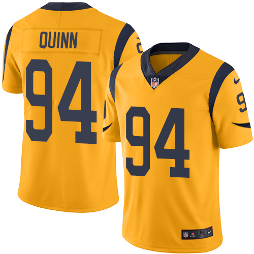 Men's Nike Los Angeles Rams #94 Robert Quinn Limited Gold Rush Vapor Untouchable NFL Jersey