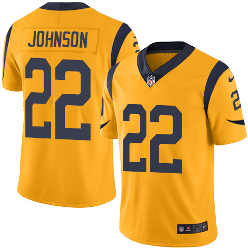 Youth Nike Los Angeles Rams #22 Trumaine Johnson Limited Gold Rush Vapor Untouchable NFL Jersey