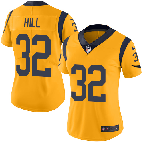 Women's Nike Los Angeles Rams #32 Troy Hill Limited Gold Rush Vapor Untouchable NFL Jersey