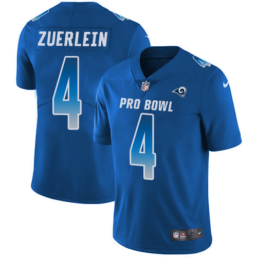Youth Nike Los Angeles Rams #4 Greg Zuerlein Limited Royal Blue 2018 Pro Bowl NFL Jersey