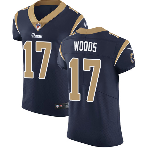Men's Nike Los Angeles Rams #17 Robert Woods Navy Blue Team Color Vapor Untouchable Elite Player NFL Jersey