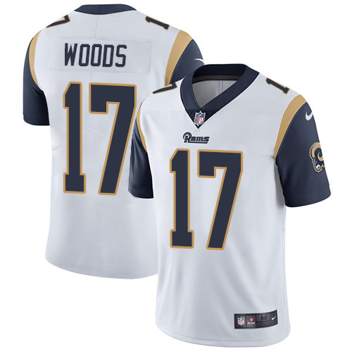 Men's Nike Los Angeles Rams #17 Robert Woods White Vapor Untouchable Limited Player NFL Jersey