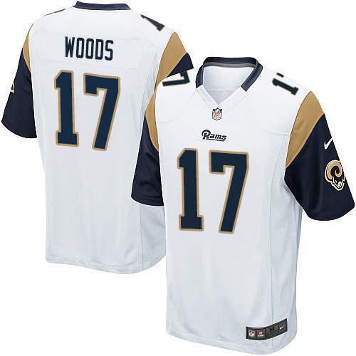 Men's Nike Los Angeles Rams #17 Robert Woods Game White NFL Jersey