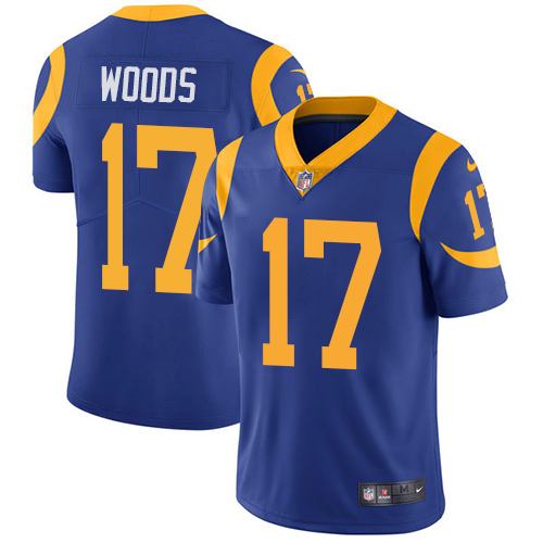 Youth Nike Los Angeles Rams #17 Robert Woods Royal Blue Alternate Vapor Untouchable Limited Player NFL Jersey