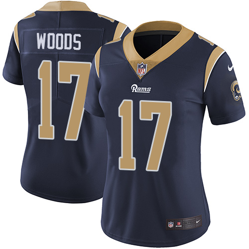 Women's Nike Los Angeles Rams #17 Robert Woods Navy Blue Team Color Vapor Untouchable Elite Player NFL Jersey