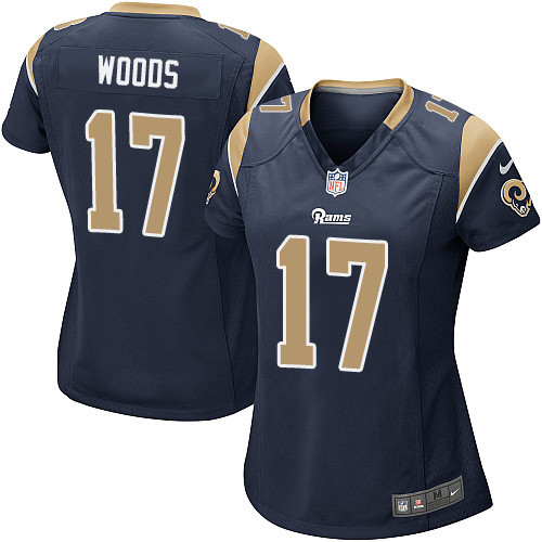 Women's Nike Los Angeles Rams #17 Robert Woods Game Navy Blue Team Color NFL Jersey